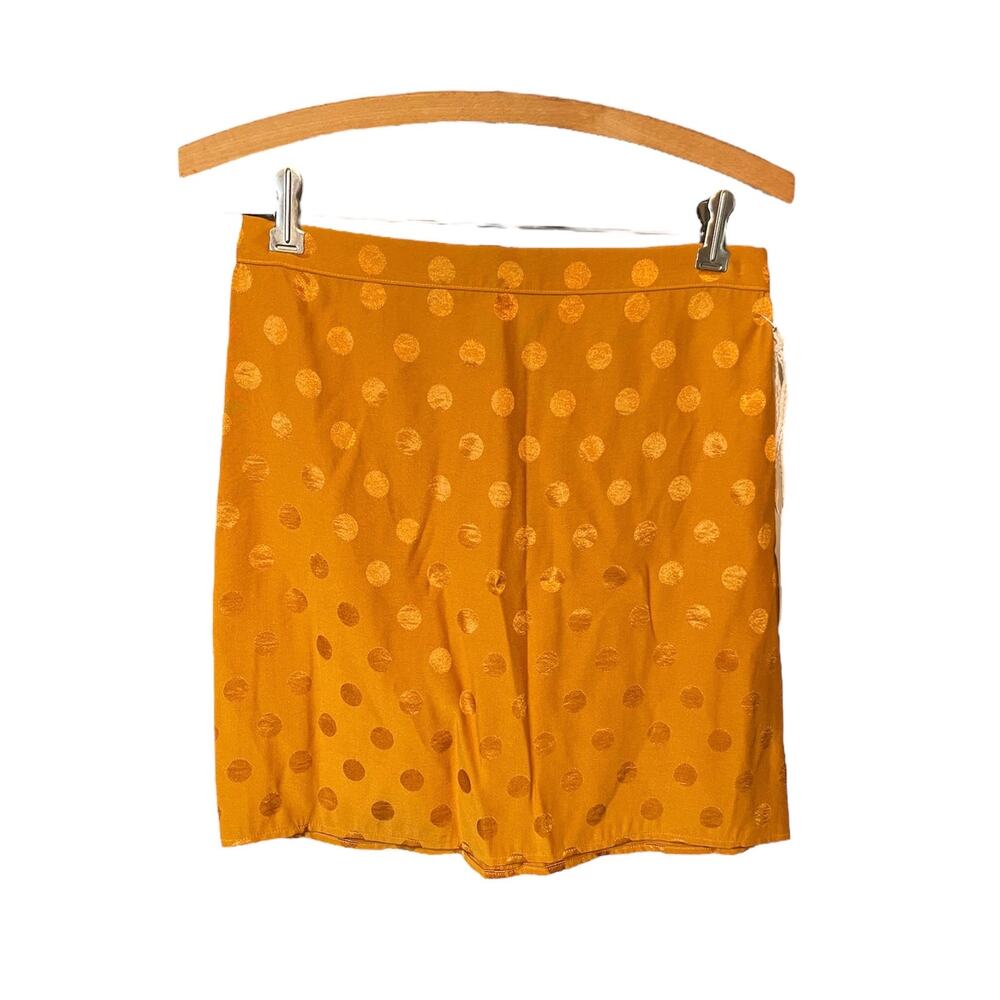 Band of Gypsies Bundy Mini‎ Skirt Gold Size Small Polka Dot Retro NWT